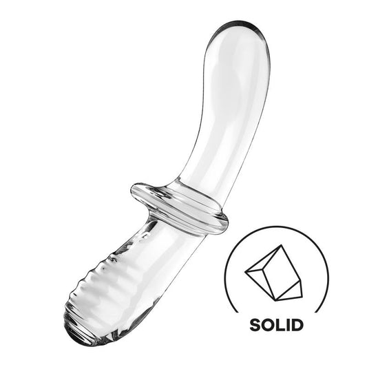 SATISFYER Estimulador de Cristal Double Crystal Hot and Cold Transparente