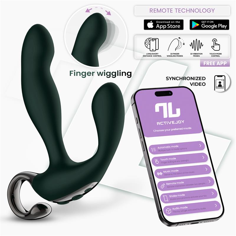 INTOYOU APP SERIES Greeny Masajeador Prostático con Finger Wiggling y App