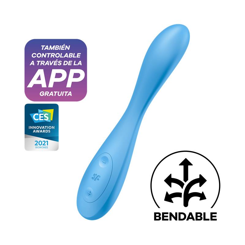 SATISFYER Vibrador G-Spot Flex 4 con APP Satisfyer Connect Azul