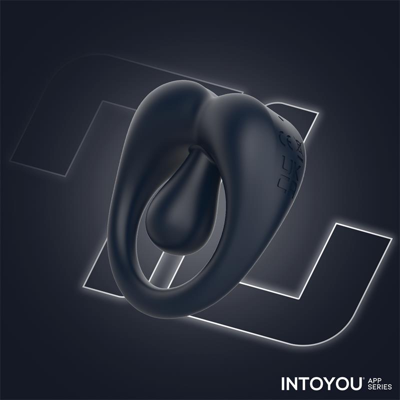 INTOYOU APP SERIES Kenny Anillo Vibrador con Estimulador de Clítoris y APP Azul Noche