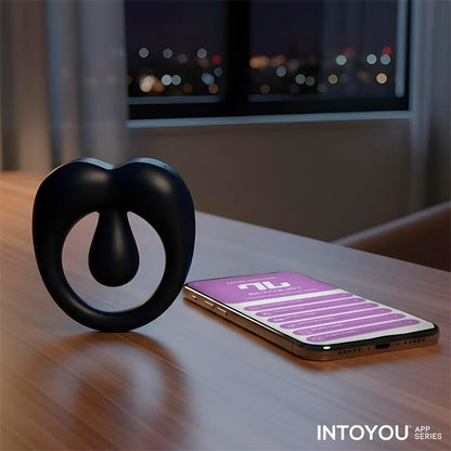 INTOYOU APP SERIES Kenny Anillo Vibrador con Estimulador de Clítoris y APP Azul Noche
