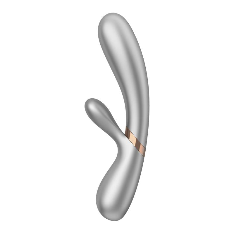 SATISFYER Hot Lover Vibrador Efecto Calor con APP Plata y Champagne