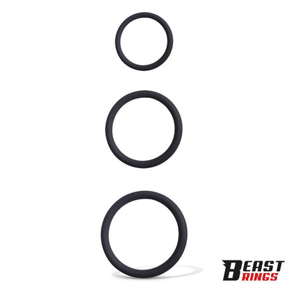 BEAST RINGS Set de 3 Anillos para el Pene Silicona S, M y L