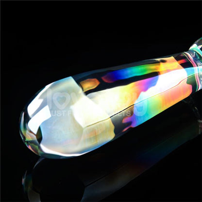 LOVETOY Dildo de Cristal que Brilla en la Oscuridad Twilight Gleam Rising Ripples