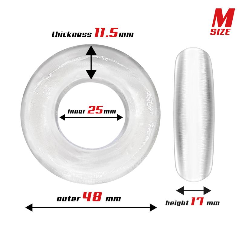 BEAST RINGS Set 3 Anillo para el Pene Flexible Transparentes