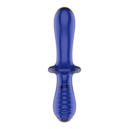SATISFYER Estimulador de Cristal Double Crystal Hot and Cold Azul
