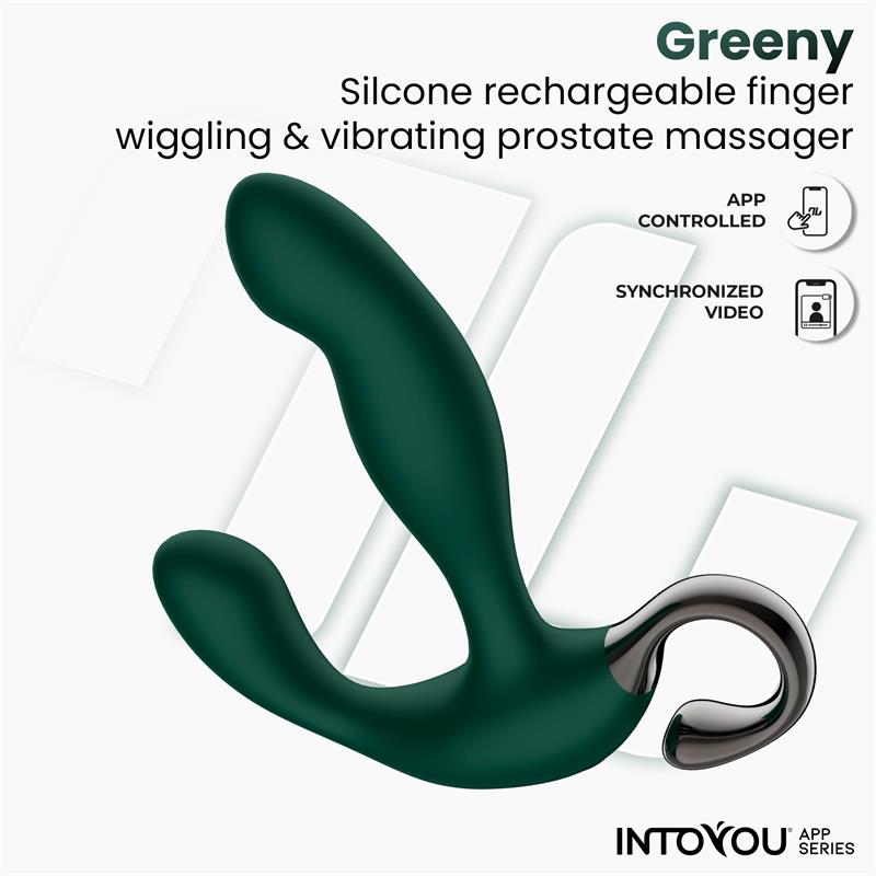 INTOYOU APP SERIES Greeny Masajeador Prostático con Finger Wiggling y App