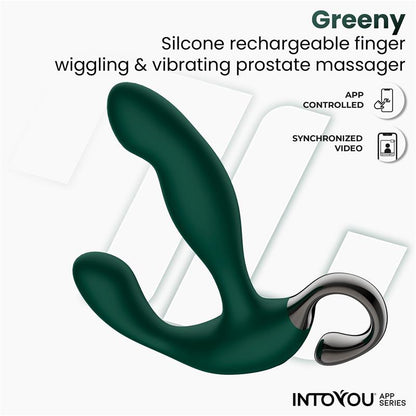 INTOYOU APP SERIES Greeny Masajeador Prostático con Finger Wiggling y App