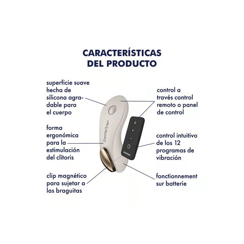 SATISFYER Little Secret Estimulador de Braguita Battery Series Warm Grey