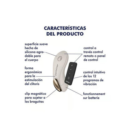 SATISFYER Little Secret Estimulador de Braguita Battery Series Warm Grey