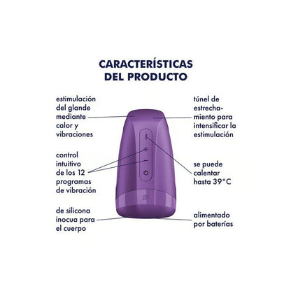 SATISFYER Men Heat Vibration Battery Series Dark Berry