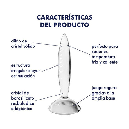 SATISFYER Plug Anal Sparkling Crystal Hot and Cold Transparente