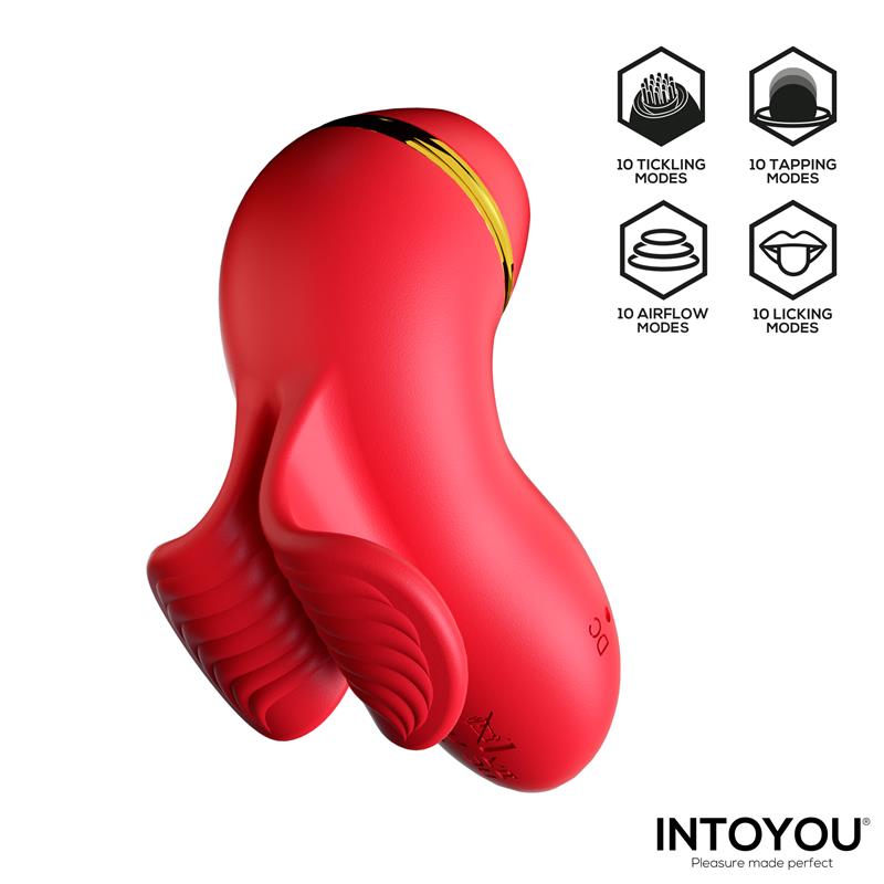 INTOYOU Beeny Estimulador con 4 Cabezales, Succión, Tapping, Tickling y Licking
