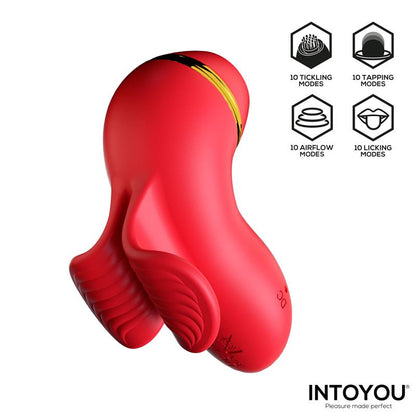 INTOYOU Beeny Estimulador con 4 Cabezales, Succión, Tapping, Tickling y Licking