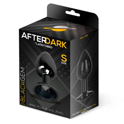 AFTERDARK Blackgem Plug Anal Metálico con Joya Talla S Negro