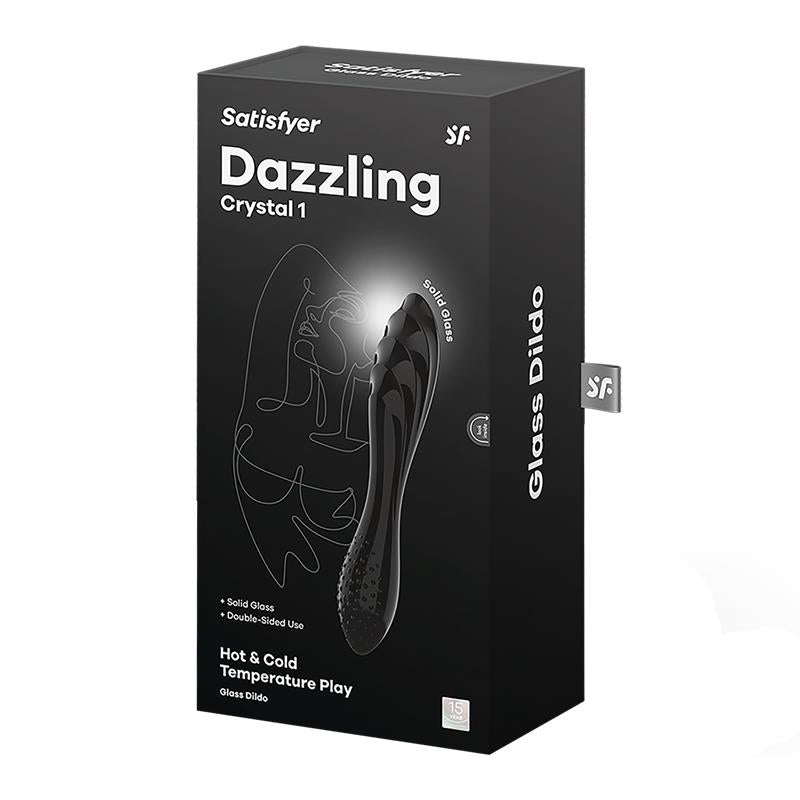 SATISFYER Estimulador de Cristal Dazzling Crystal 1 Hot and Cold Negro