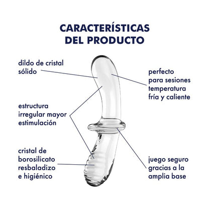 SATISFYER Estimulador de Cristal Double Crystal Hot and Cold Transparente