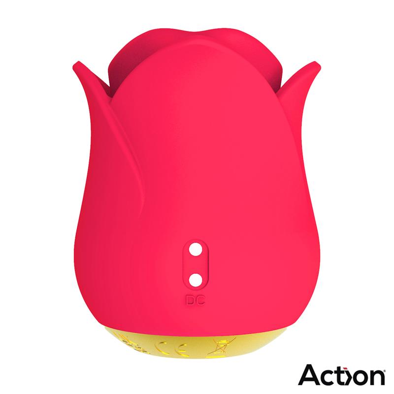 ACTION Meryl Estimulador Vibrador de Rosa con Lengua 2 Motores