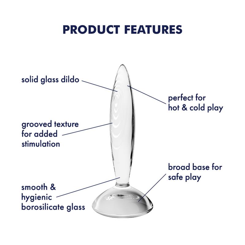 SATISFYER Plug Anal Sparkling Crystal Hot and Cold Transparente