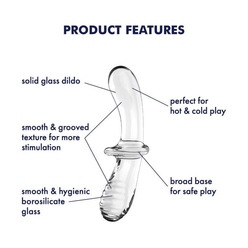 SATISFYER Estimulador de Cristal Double Crystal Hot and Cold Transparente