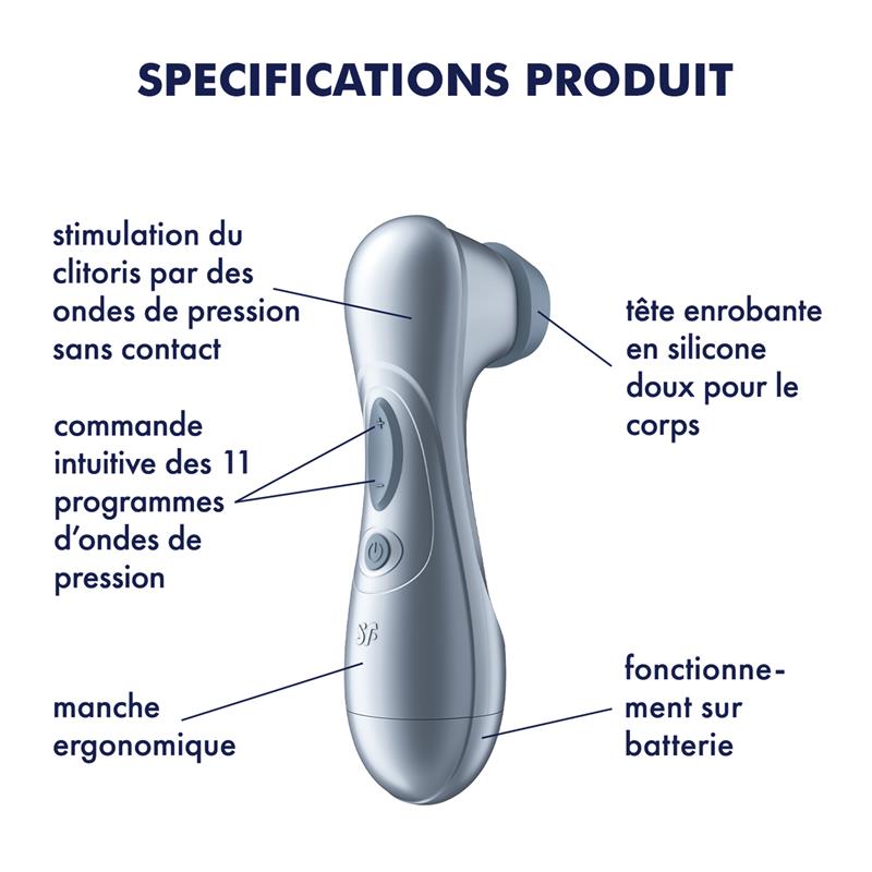 Kit Succionador Completo — Satisfyer Pro 2 + Boquillas + Lubricante