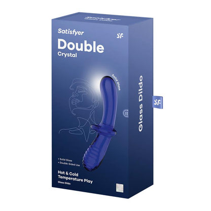 SATISFYER Estimulador de Cristal Double Crystal Hot and Cold Azul