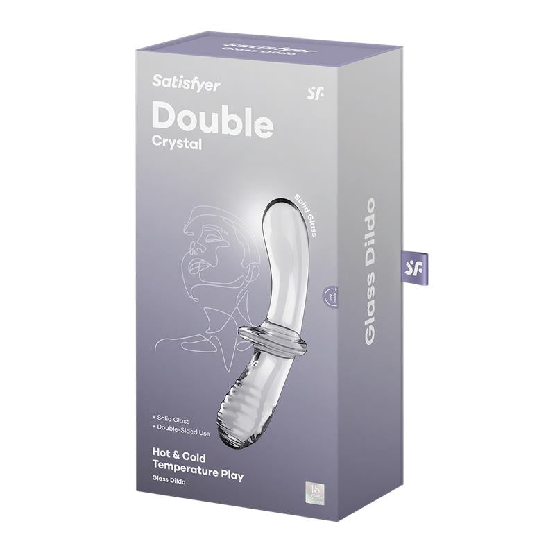 SATISFYER Estimulador de Cristal Double Crystal Hot and Cold Transparente