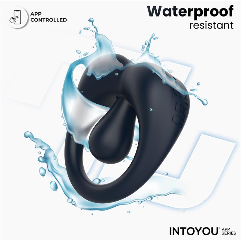 INTOYOU APP SERIES Kenny Anillo Vibrador con Estimulador de Clítoris y APP Azul Noche