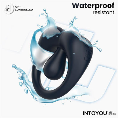 INTOYOU APP SERIES Kenny Anillo Vibrador con Estimulador de Clítoris y APP Azul Noche